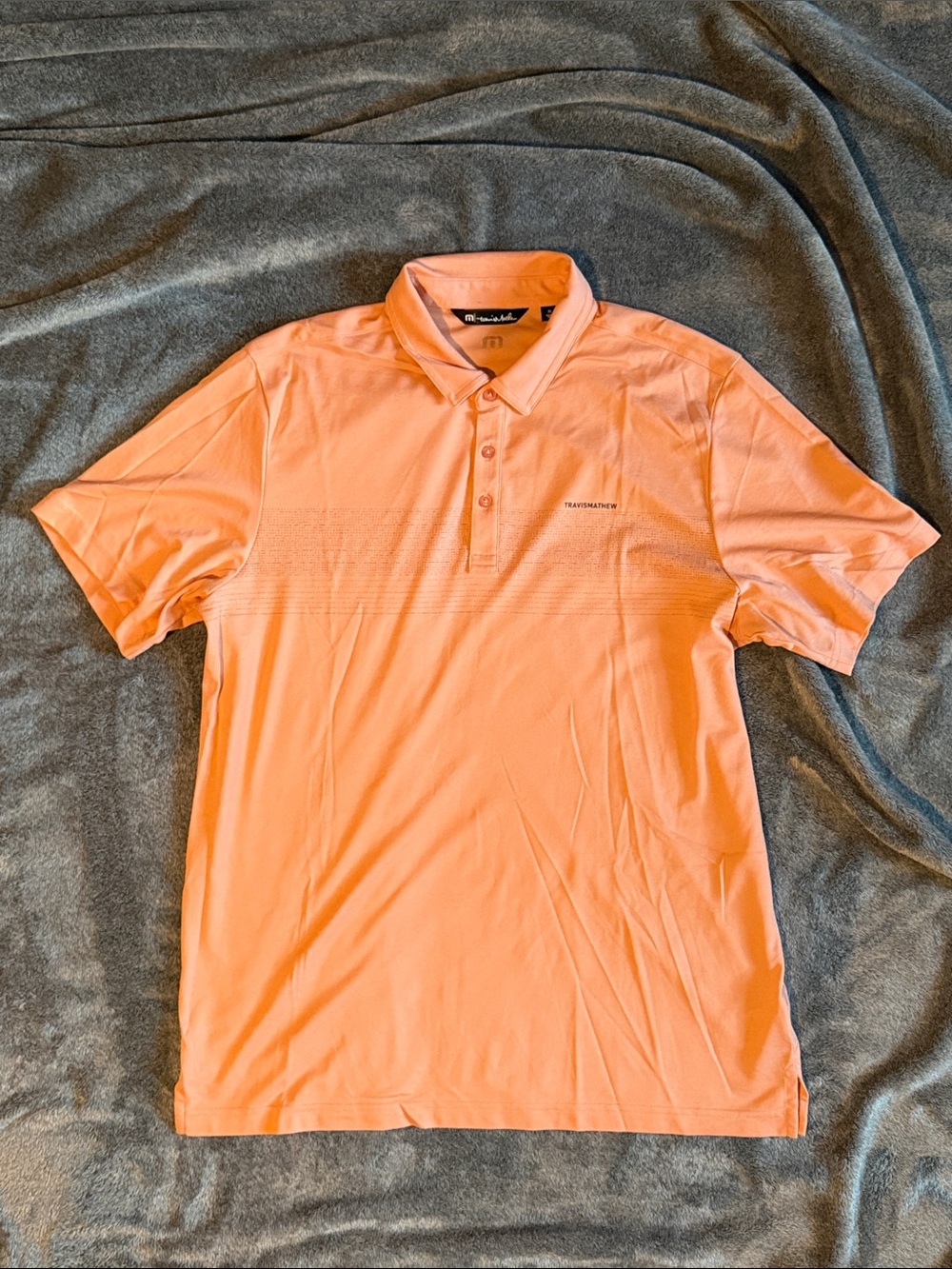 Travis Mathew Men's Polo Shirt - Coral/Peach